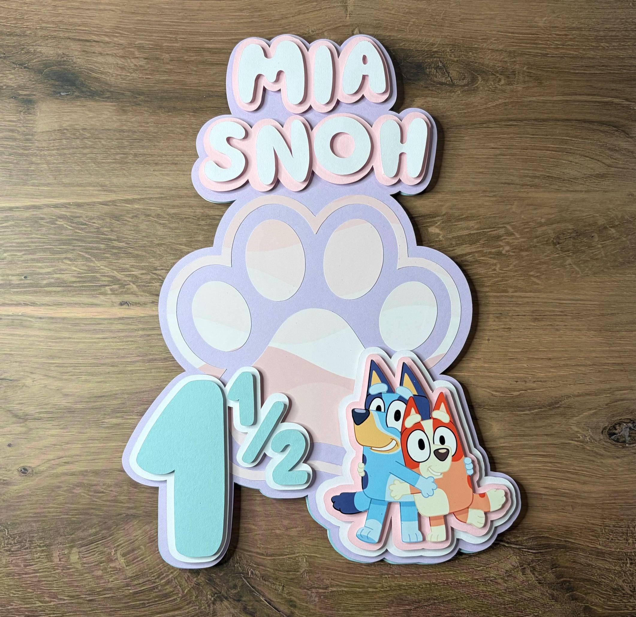 Bluey Cake Topper + Center Piece